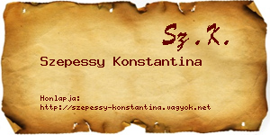 Szepessy Konstantina névjegykártya